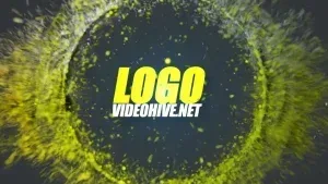 قالب كشف الشعار بانفجار لوني للجسيمات لأفتر إفكت