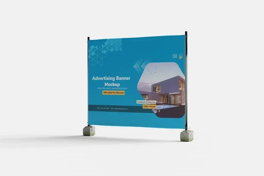 موك أب تصميم بانر إعلاني PSD