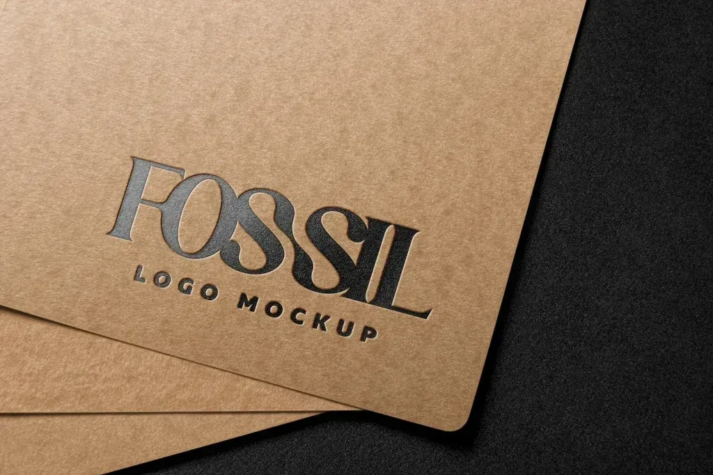 PSD Mockup Paper Embossed Logo