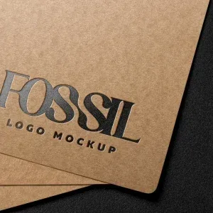 Paper Embossed Logo Mockup PSD Paper Embossed Logo Mockup PSD