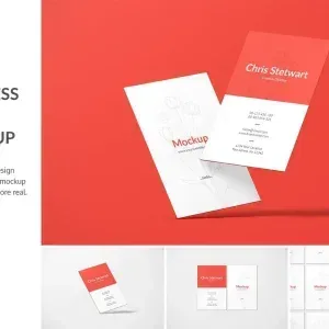 Portrait Business Card Mockup PSD Portrait Business Card Mockup PSD
