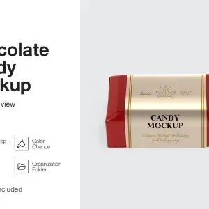 Chocolate Candy Packaging Mockup PSD Chocolate Candy Packaging Mockup PSD