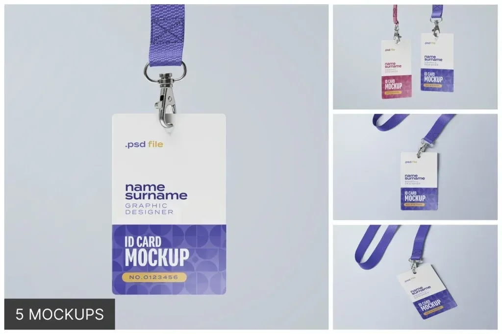 PSD Mockup ID Card Set