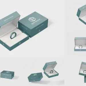 Jewelry Packaging Box Design Mockup PSD Jewelry Packaging Box Design Mockup PSD