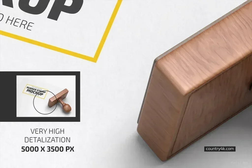 Rubber Stamp Set Mockup PSD