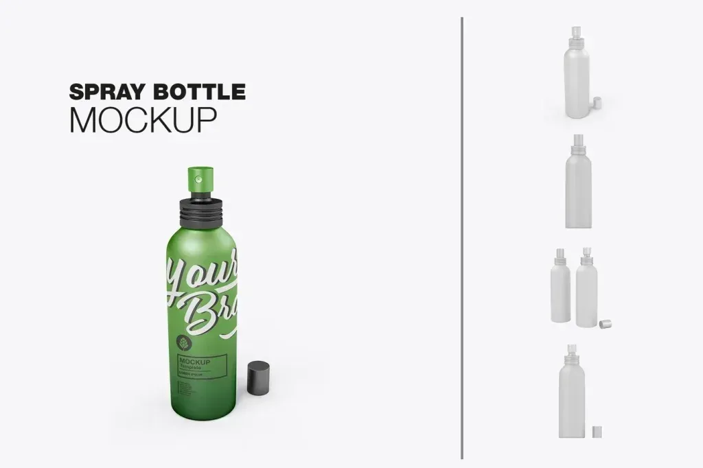 PSD Mockup Spray Bottle Design