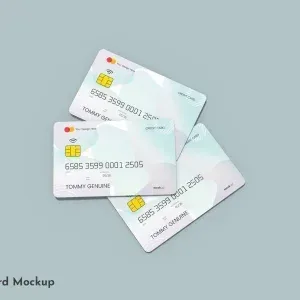 موکاپ طراحی کارت اعتباری PSD موکاپ طراحی کارت اعتباری PSD