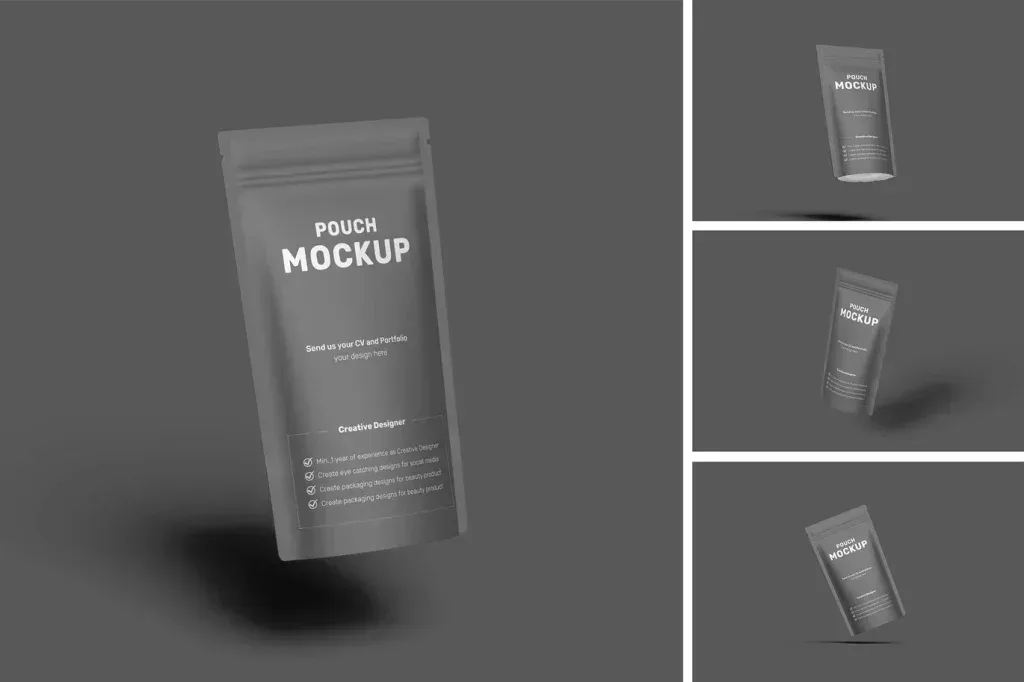 PSD Mockup Table Pouch Packaging