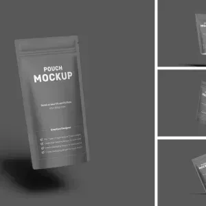 Table Pouch Packaging Mockup PSD Table Pouch Packaging Mockup PSD