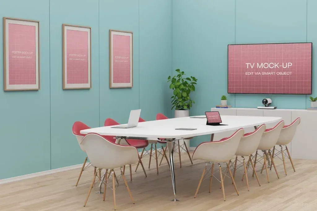 موکاپ صحنه اتاق کنفرانس PSD