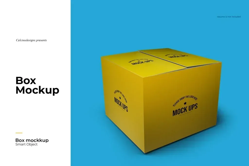 PSD Mockup Box Packaging Design