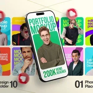 Portfolio Showcase Template Mockup PSD Portfolio Showcase Template Mockup PSD