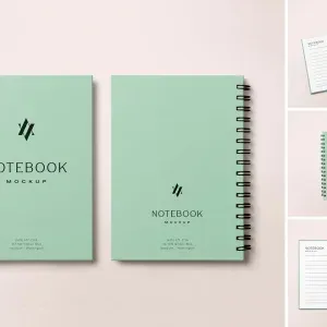 Spiral Notebook Design Mockup PSD Spiral Notebook Design Mockup PSD