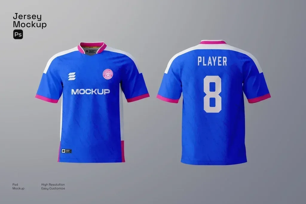 PSD Mockup Jersey Apparel Design