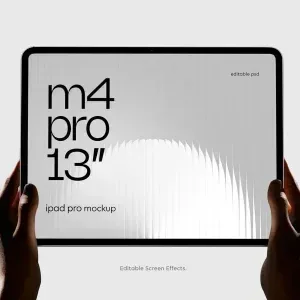 Hand Holding iPad Pro High-Quality Mockup PSD Hand Holding iPad Pro High-Quality Mockup PSD