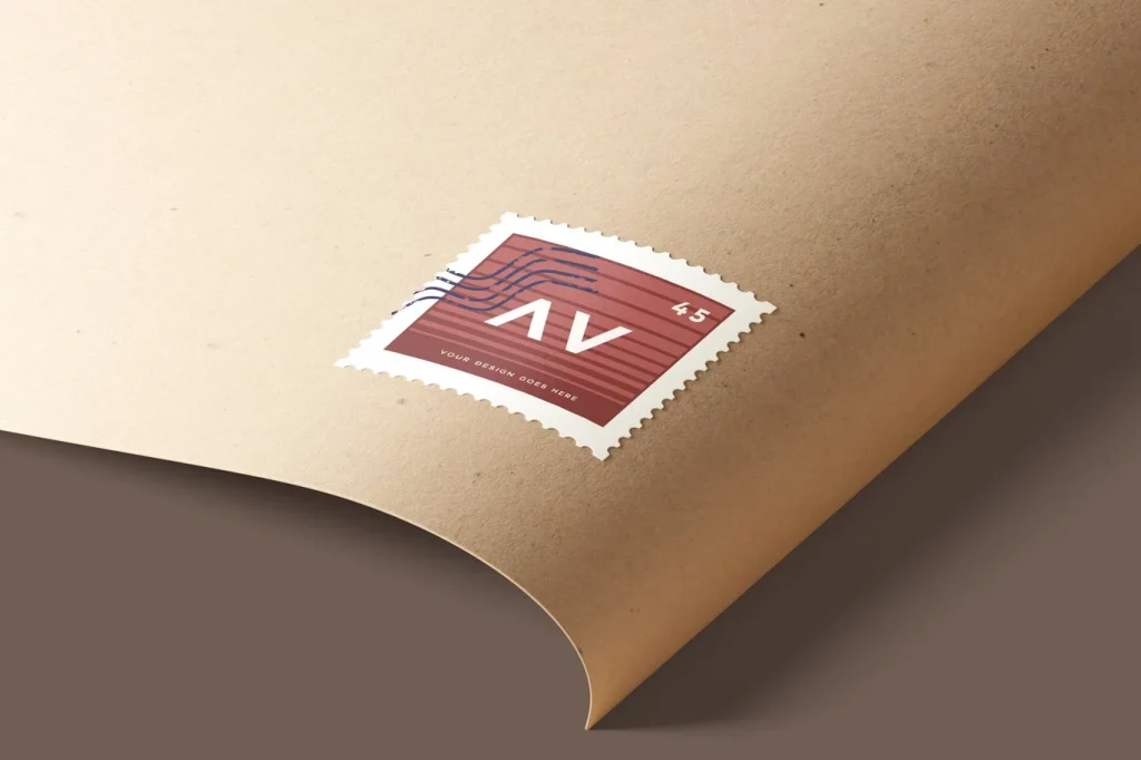 PSD Mockup Stamp Design