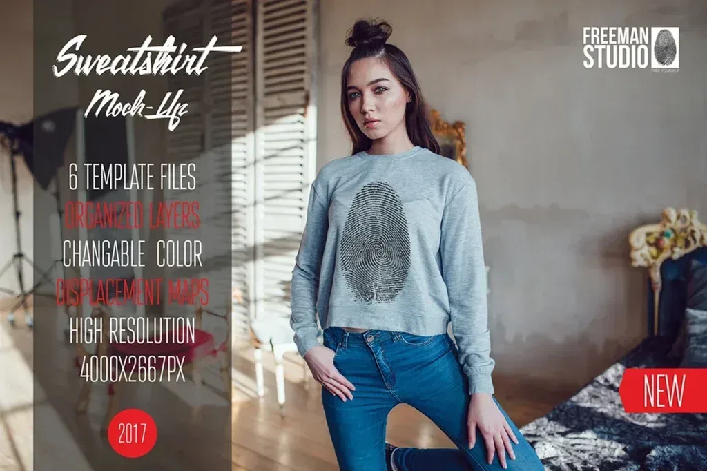 PSD Mockup Sweatshirt Apparel Design Vol4 Mock-Up Vol.4