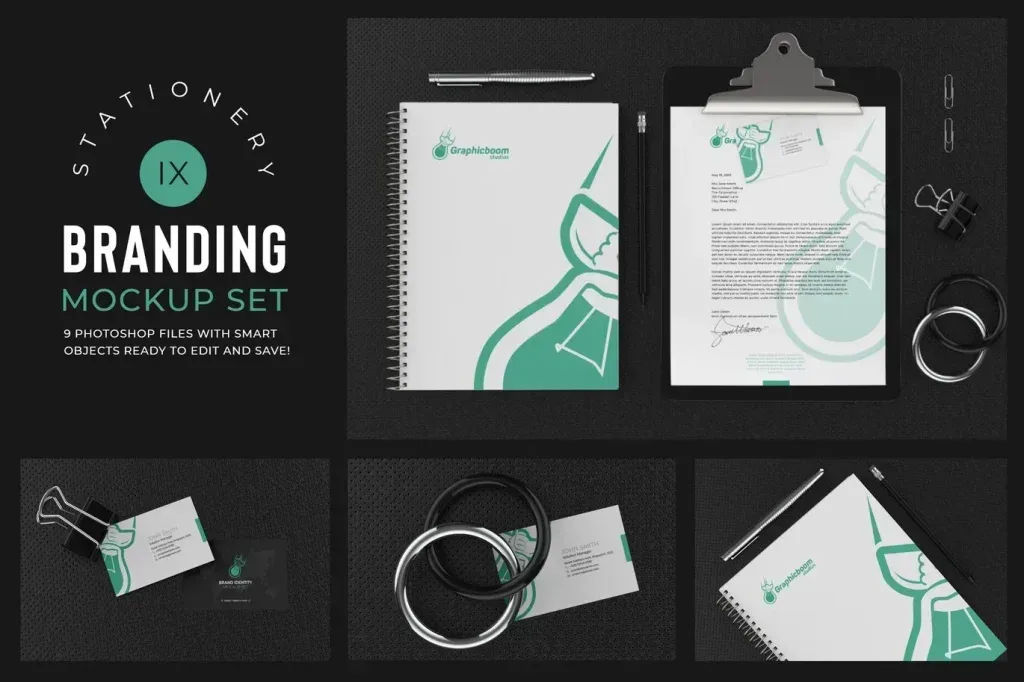 PSD Mockup Branding Stationery Set Vol 2