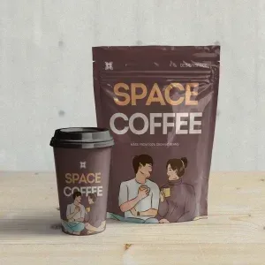 Coffee Package and Cup Template Mockup PSD Coffee Package and Cup Template Mockup PSD