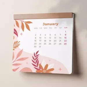 Wall Calendar Display Design Mockup PSD Wall Calendar Display Design Mockup PSD