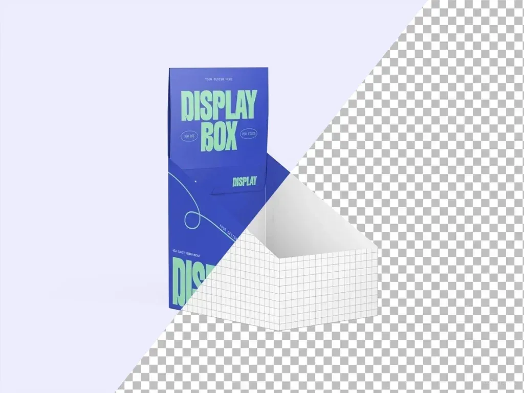 موکاپ جعبه نمایش محصول PSD
