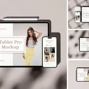 iPad iPhone Set Pro Mockup PSD iPad iPhone Set Pro Mockup PSD