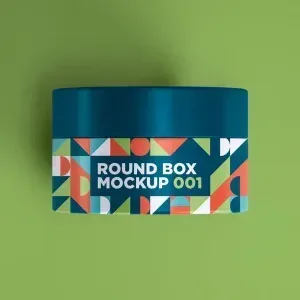 Round Box Stylish Presentation 001 Mockup PSD Round Box Stylish Presentation 001 Mockup PSD