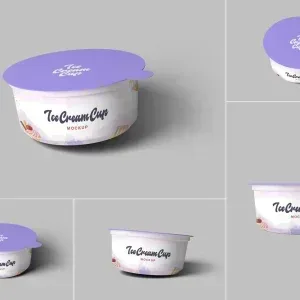 Ice Cream Cup Mockup PSD Ice Cream Cup Mockup PSD