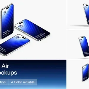 iPhone Air Multiple Views 9.0 Mockup PSD iPhone Air Multiple Views 9.0 Mockup PSD