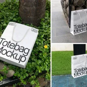 Paper Bag Presentation Mockup PSD Paper Bag Presentation Mockup PSD