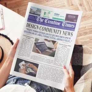 Newspaper Realistic Design Mockup PSD Newspaper Realistic Design Mockup PSD