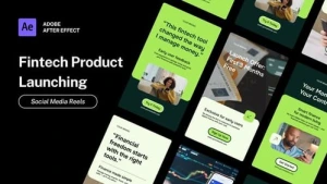 Modern Fintech App Launch After Effects Template Modern Fintech App Launch After Effects Template