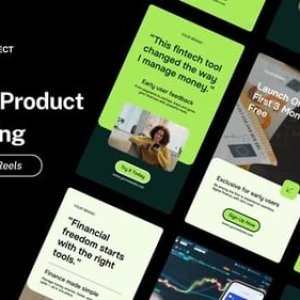 Modern Fintech App Launch After Effects Template Modern Fintech App Launch After Effects Template