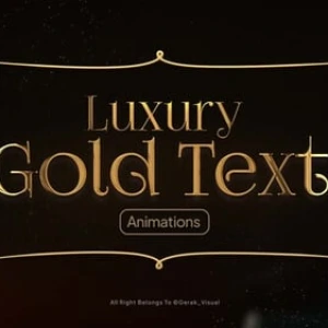 Luxury Gold Text Animation After Effects Template Luxury Gold Text Animation After Effects Template