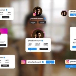 After Effects Project Animated Instagram Display After Effects Project Animated Instagram Display, Man wearing glasses and a beanie working on a laptop at a wooden desk…