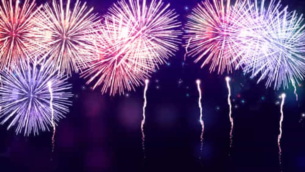 Video Footage Vibrant Fireworks Celebration Animation