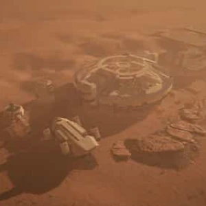 Mars Colony Advanced Structures Showcases Stock Footage Mars Colony Advanced Structures Showcases Stock Footage
