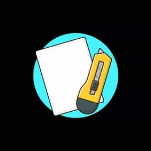 Animated Paper Cutter Icon and Sheet Stock Footage Animated Paper Cutter Icon and Sheet Stock Footage