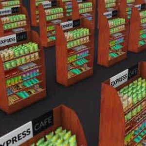 Wooden Market Shelf Row A Lot Of In 4k Stock Footage Wooden Market Shelf Row A Lot Of In 4k Stock Footage