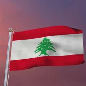 فوتیج موجدار شدن پرچم لبنان فوتیج موجدار شدن پرچم لبنان