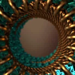 Golden Teal Mechanical Rings Abstract Stock Footage Golden Teal Mechanical Rings Abstract Stock Footage