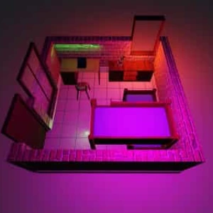 Animated 3D Isometric Room with Dynamic Stock Footage Animated 3D Isometric Room with Dynamic Stock Footage