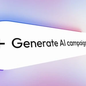 After Effects Project Modern AI Product Presentation with Start Generating Button After Effects Project Modern AI Product Presentation, Cursor pointing at Start Generating button on blurred purple background