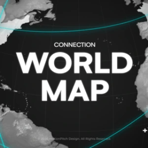 World Map Global Connection After Effects Template World Map Global Connection After Effects Template