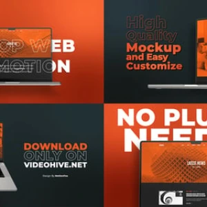 After Effects Project Modern Laptop Mockup Promo for Digital News Website After Effects Project Modern Laptop Mockup Promo, Modern laptop displaying a digital news website with orange header and…