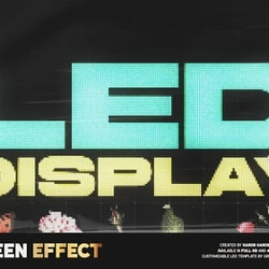 قالب تأثير عرض LED بكسلي لأفتر إفكت قالب تأثير عرض LED بكسلي لأفتر إفكت