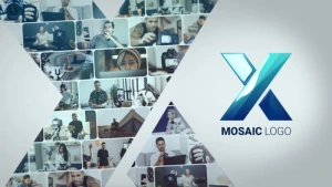 Dynamic Media Grid Logo Reveal After Effects Template