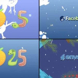 Christmas Snake Logo Reveal After Effects Template Christmas Snake Logo Reveal After Effects Template