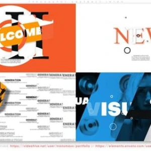After Effects Project Dynamic Abstract Typography Video After Effects Project Dynamic Abstract Typography, Dynamic abstract typography with repeated word generation on orange…