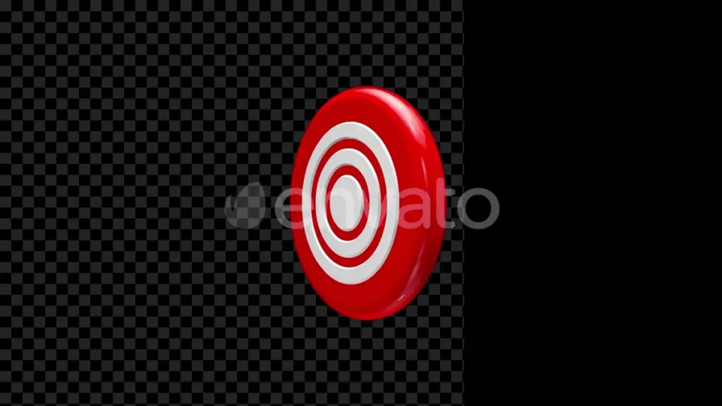 لقطات فيديو أيقونة الهدف الأحمر الدوار